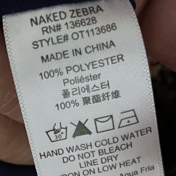 Naked Zebra Women’s Multi Textured in Abstract Print Flowy Tank Top Sz-S - Picture 5 of 5